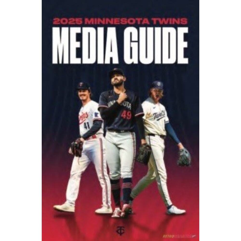 2025 Minnesota Twins Media Guide MLB Baseball Team Cover On 12x8in Metal Sign